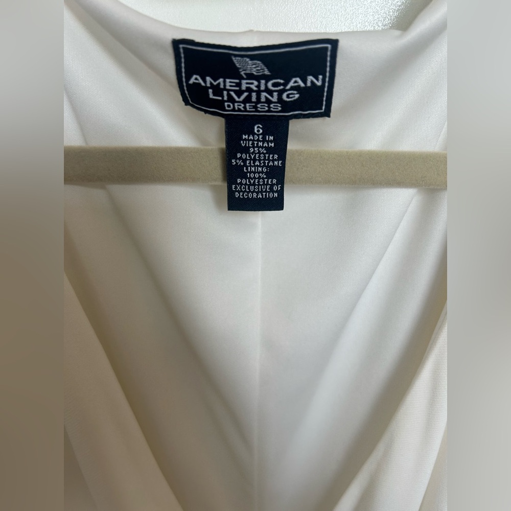 American Living Cream V-Neck Dress - Picture 3 of 6